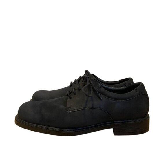 Rockport Men Black Nubuck Leather Oxford Dress Shoes Size 12W formal casual chic - Picture 1 of 13